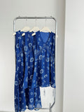 Astrological Motif Prints Navy Blue Midi Dress