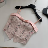 Tulle Skirt Lace Pink Corset Mini Dress