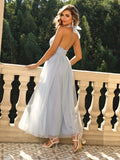 Radiant Rouge Halter Tulle Dress