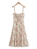 Springtime Rose Tie-Front Floral Dress