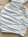 Strappy Ring White Bodycon Mini Dress