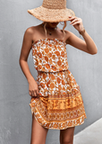 Bohemian floral tube top dress