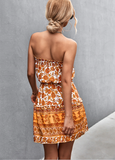 Bohemian floral tube top dress