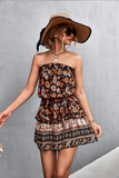 Bohemian floral tube top dress