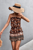 Bohemian floral tube top dress