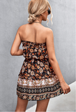 Bohemian floral tube top dress