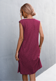 2023V v-neck sleeveless vest knit dress short skirt