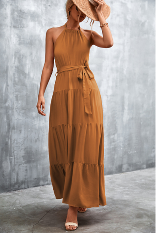 sexy halter strapless dress beach dress