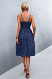 double-breasted polka-dot sling dress