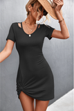 sexy twisted hollow tight dress