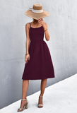 backless suspender pocket dress