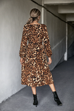 Cross V-neck Long Sleeve Dress