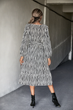 Cross V-neck Long Sleeve Dress
