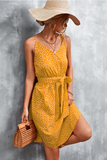 sexy halter V-neck slit dress