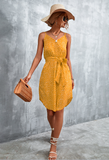 sexy halter V-neck slit dress