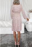 sexy V-neck floral dress