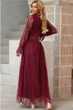 2023V neck and waist lace openwork dress