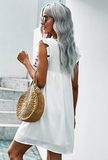 double-layer tulle sleeveless V-neck pullover skirt
