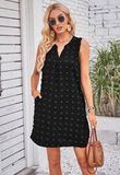 fur ball V-neck pocket long women's vest skirt