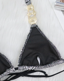 new crystal diamond chain gilded snake strap sexy bikini