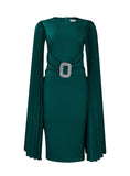 Solid Sashes Diamonds Party Elegant Vintage Woman Dress