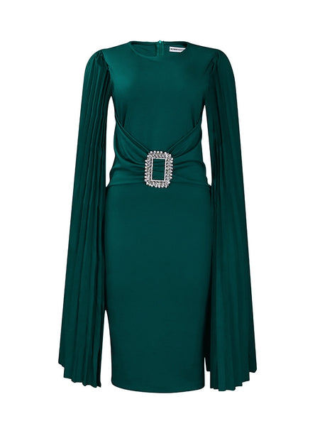 Solid Sashes Diamonds Party Elegant Vintage Woman Dress