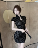 Retro modified cheongsam slim dress