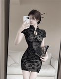 Retro modified cheongsam slim dress