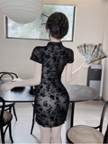 Retro modified cheongsam slim dress