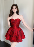 French tube top dress temperament fried street fluffy skirt