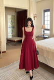 Stylish Sleeveless Maroon Knit Maxi Dress with Shoulder Straps