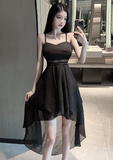 Elegant Sweetheart - Neck Black Mesh - Paneled Party Dress