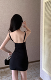 Stylish Black Bodycon Dress with Embroidered Butterfly Detail