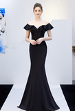 Red one-shoulder thank-you banquet slim fishtail dress wedding evening dress