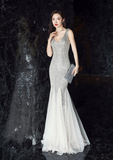 Elegant temperament, fishtail sequined sexy dress