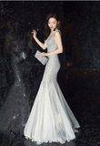 Elegant temperament, fishtail sequined sexy dress