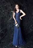 Elegant temperament, fishtail sequined sexy dress