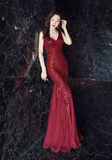 Elegant temperament, fishtail sequined sexy dress