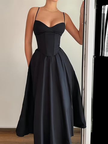 Black Swan Soirée  Elegant Evening Dress