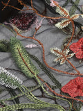 Embroidery Mesh Floral Summer A Line Party Dress