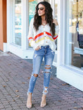 Amazing Sleeves Striped Cardigan Sweater Tops