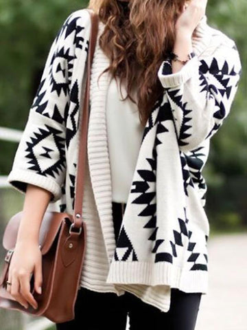 Glamorous Solid Color Knit Sweater Cardigans Tops