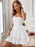 OPEN-BACK BOW SEXY SLING DRESS