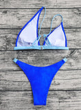 SEXY ONE-SHOULDER SOLID COLOR SWIMSUIT