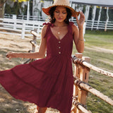 V-NECK SEXY LEISURE HOLIDAY DRESS