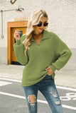 LONG SLEEVE PULLOVER LAPEL SWEATER