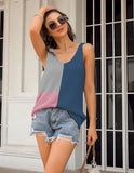 COLOR CONTRAST LADIES KNITTED TOP