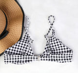 Plaid Strappy Bikini Set