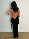 Sexy Lace-up Backless Dress