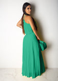 Colorblock Sexy Backless Casual Rushed Long Dress